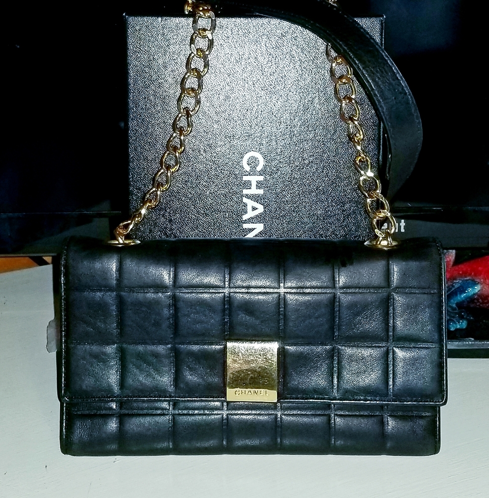 SOLD Chanel Navy Chocolate Bar WOC
